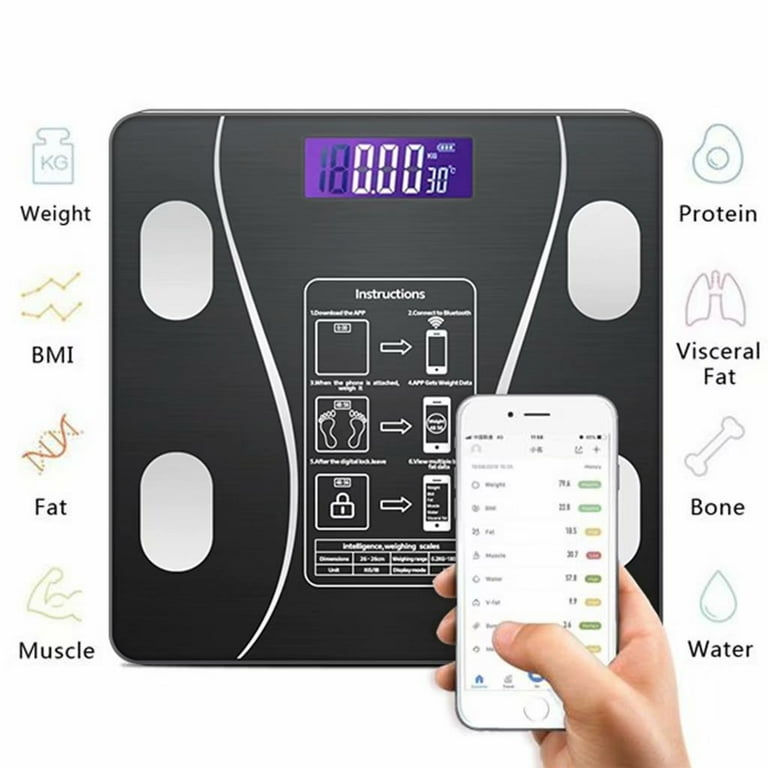 Balance numérique de composition corporelle Bluetooth