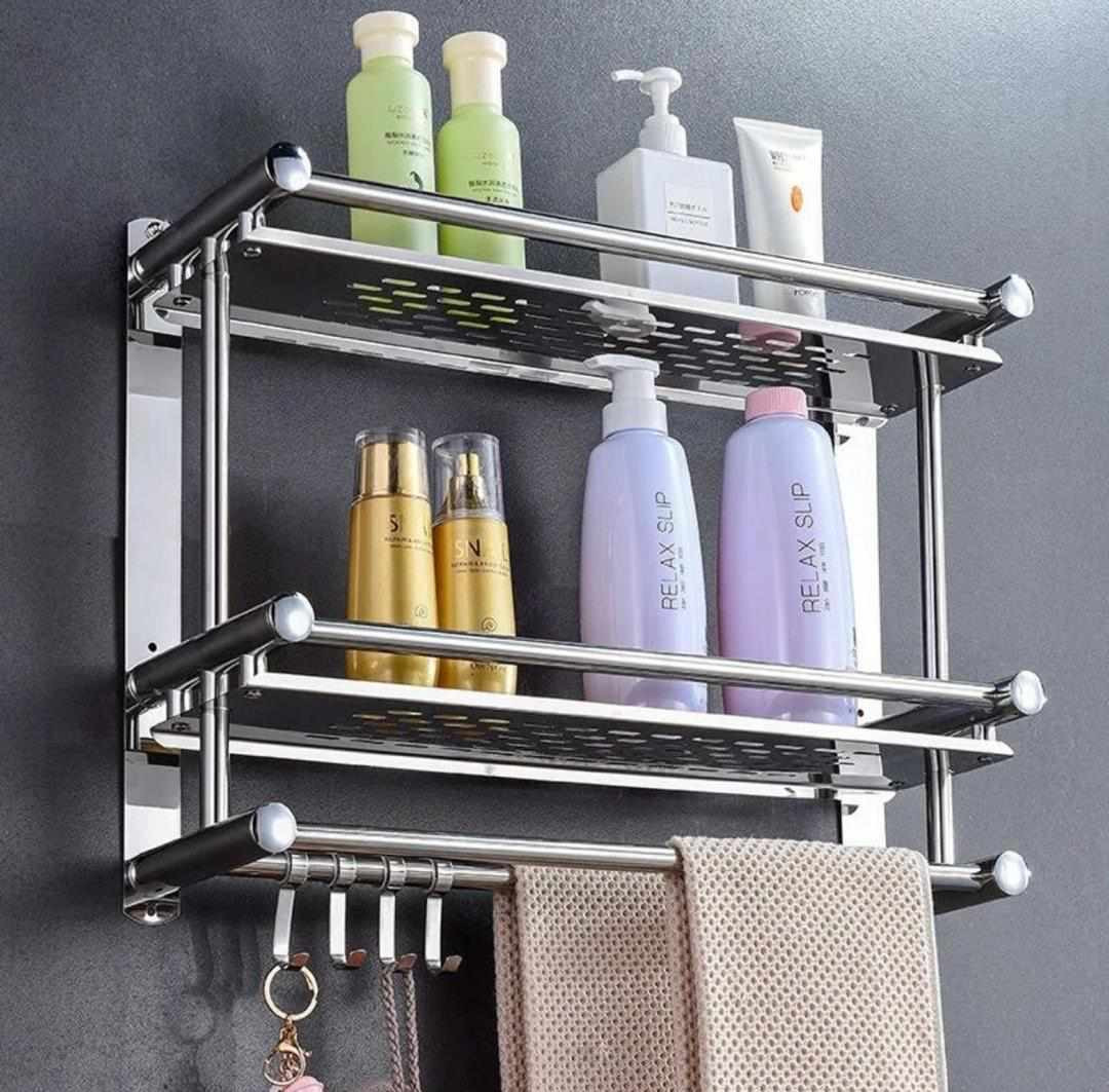 Etagères de rangement d'effets de toilette (2 niveaux)