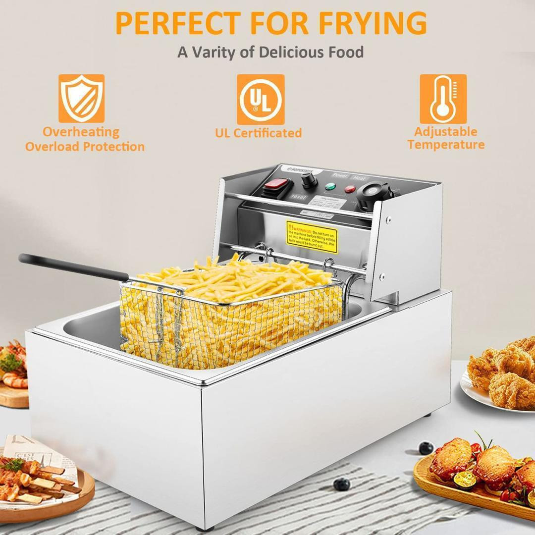 Friteuse électrique 6L automatique acier inoxydable 