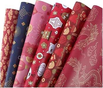 Papier Cadeau Motifs Traditionnels Fêtes - Rouleau Emballage