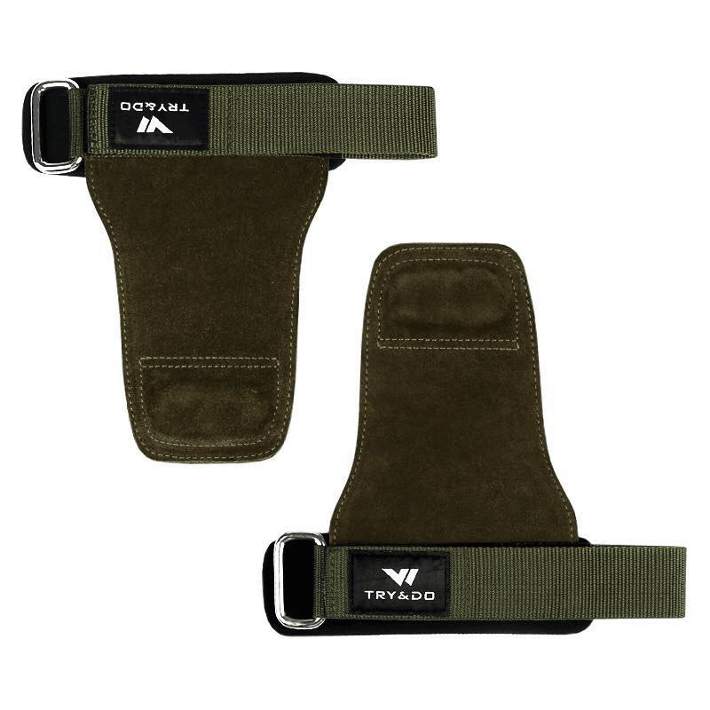 Sangles protège-poignet - Cuir kaki TRY&DO (paire)