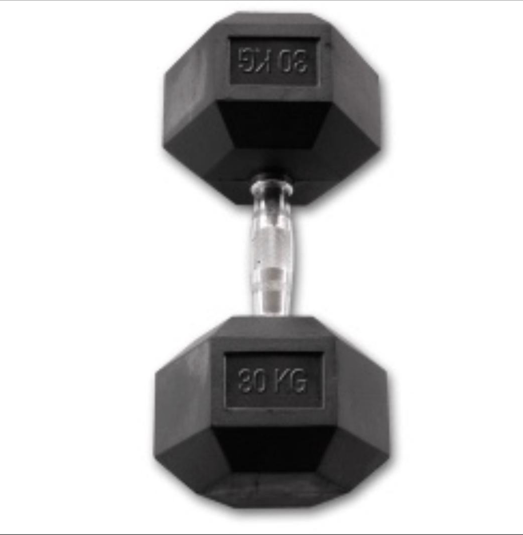 Haltères Biceps Hexagonaux 30 kg — Paire