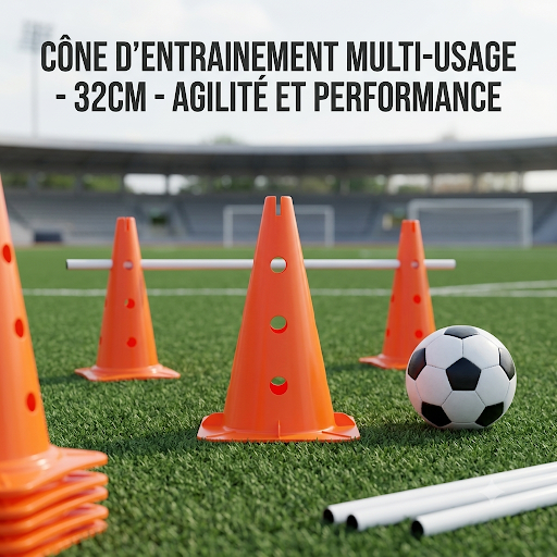 Cône d'entrainement multi-usage 32 cm pour parcours sportifs