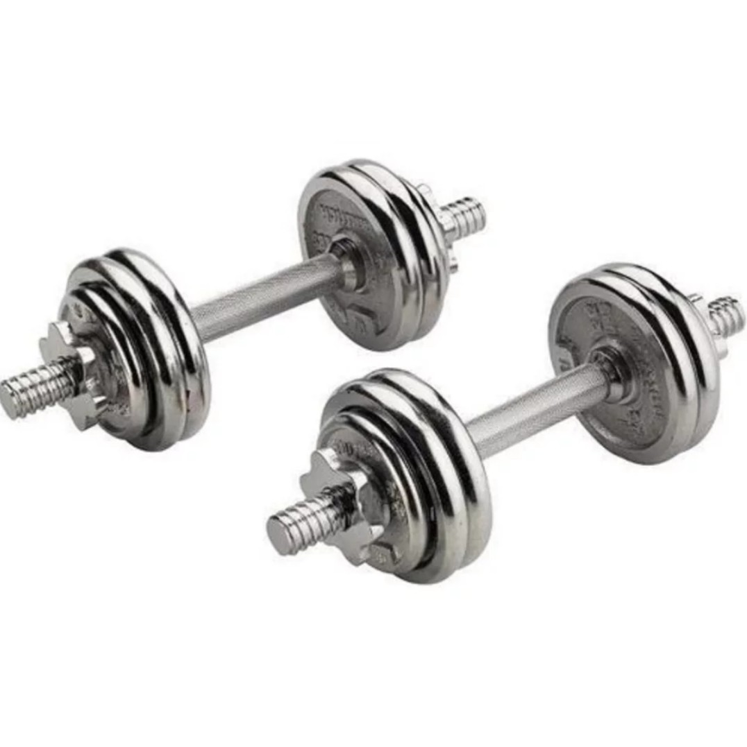 Paire de biceps (haltères chromés) de 5kg