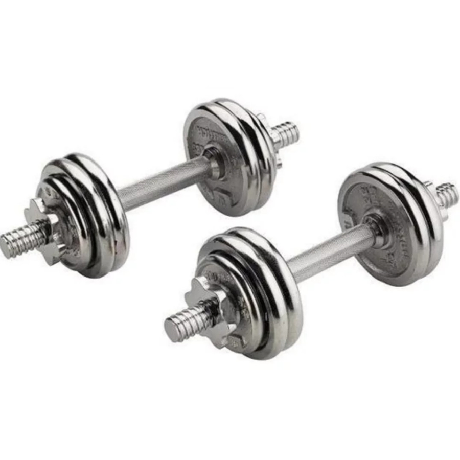 Paire de biceps (haltères chromés) de 5kg