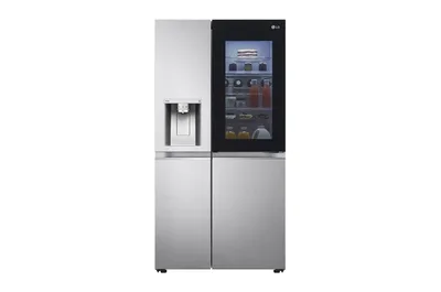 Réfrigérateur side by side LG Knock Knock fontaine gris GC-X257CSES