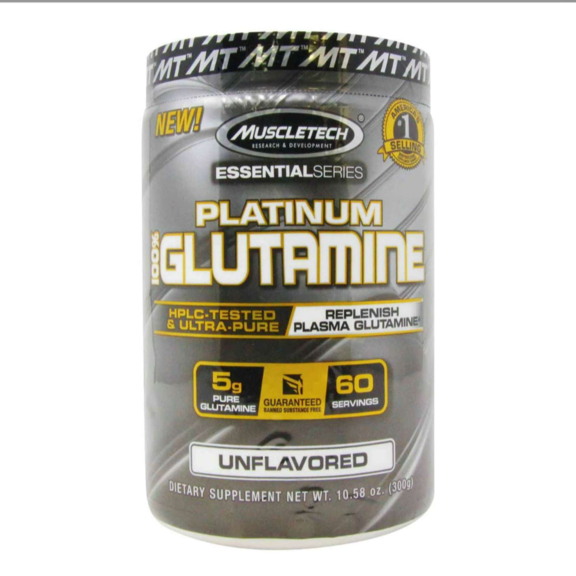 MuscleTech Platinum 100% Glutamine - 5000 mg - 300 g
