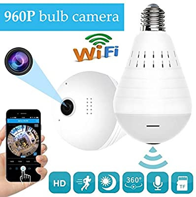 Caméra ampoule Wi‑Fi 960P – Surveillance panoramique 360° HD  