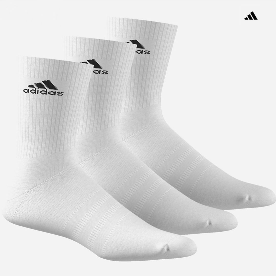 Pack de 2 Paires de Chaussettes mi-montantes ADIDAS blanches SX-24