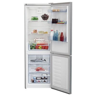 Réfrigérateur Beko combiné 366 litres NeoFrost gris 3 tiroirs A++ RCNA420SX