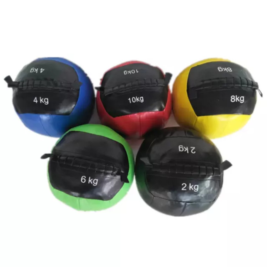 Médecine ball à double poignée - gainage et squats