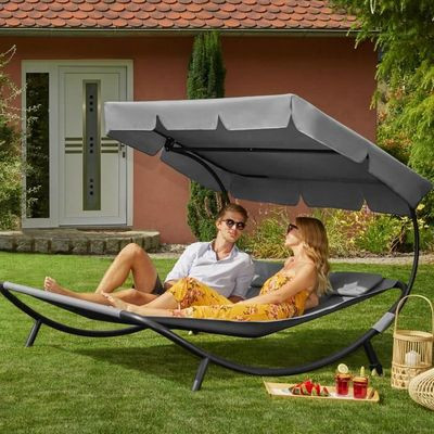 Bain de soleil double Transat chaise longue duo Jardin et Terrasse

