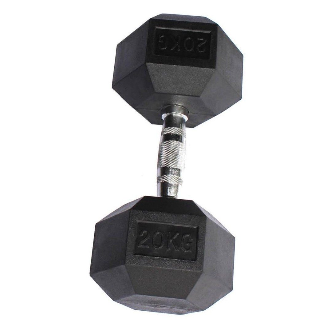 Haltères Biceps Hexagonaux 20 kg — Paire