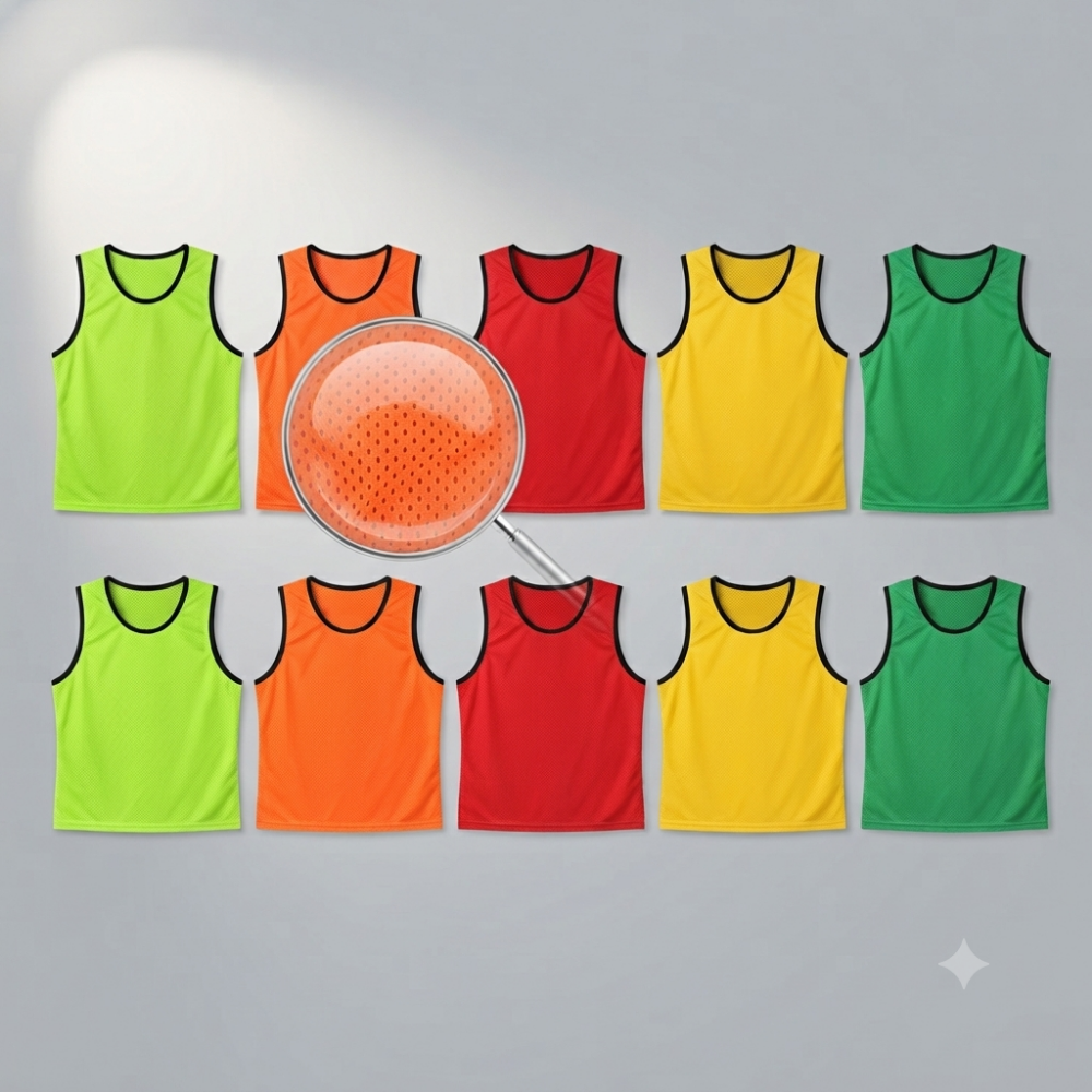Ensemble de dossards d'entrainement modèle perforé - Lot de 10 pièces