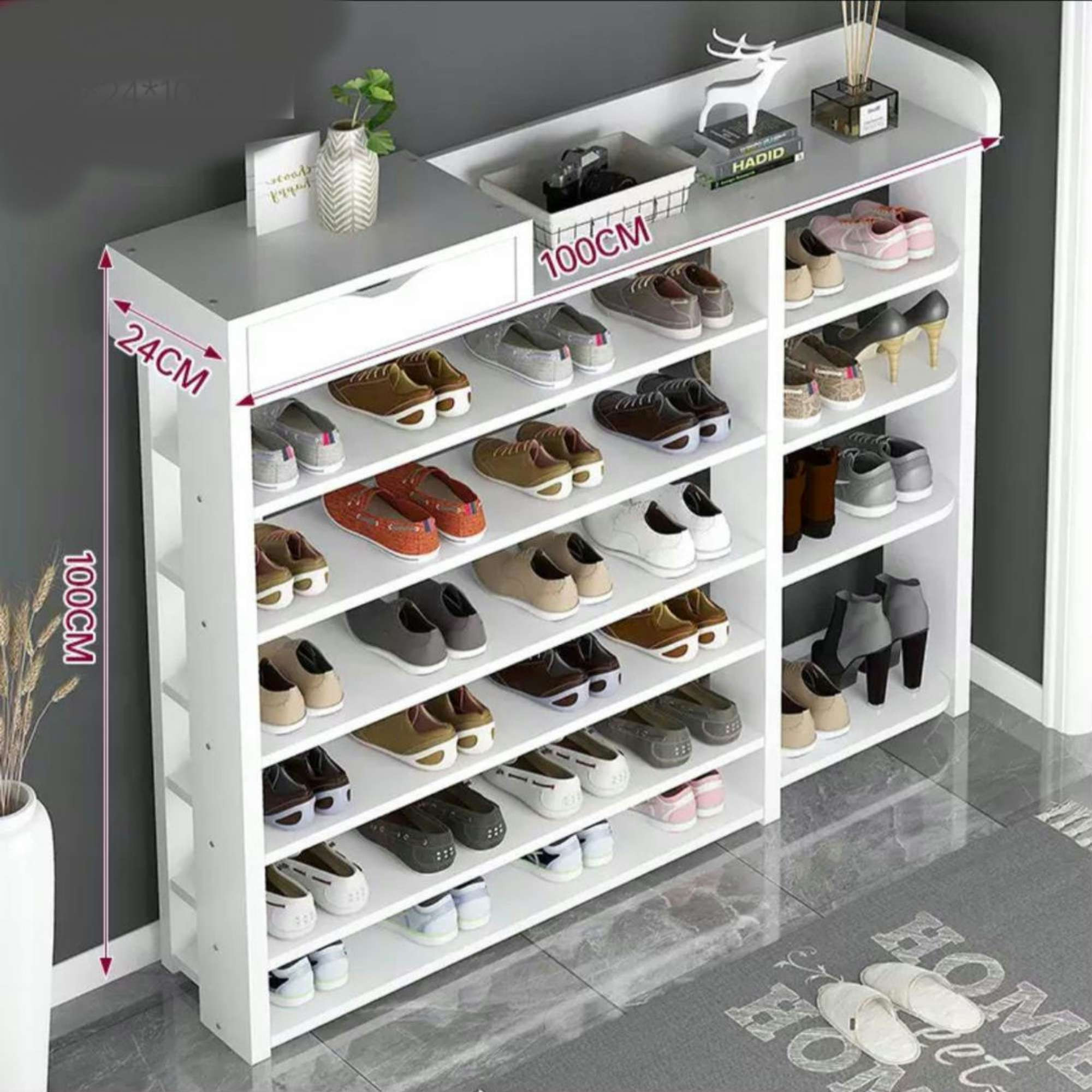 Etagères à chaussures sen bois - 32 paires - Réf. 013