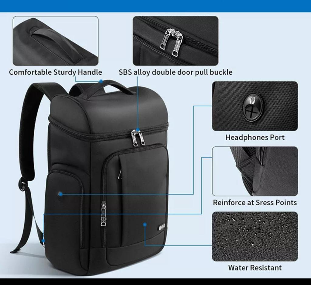 Sac À Dos - Noir- Sac Pour Ordinateur - Réf. 008