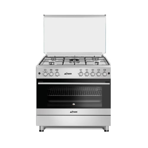 Cuisinière Astech 5 feux gaz four à gaz minuterie CK92CRM