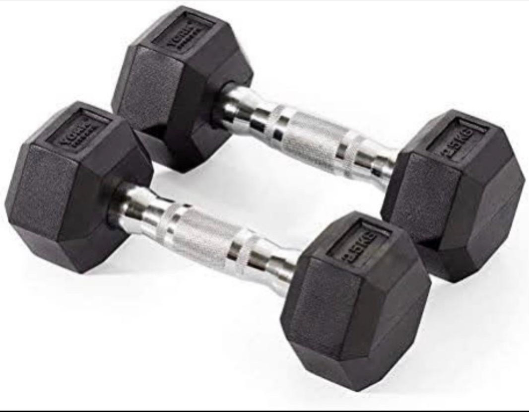 Haltères Biceps Hexagonaux 2,5 kg — Paire