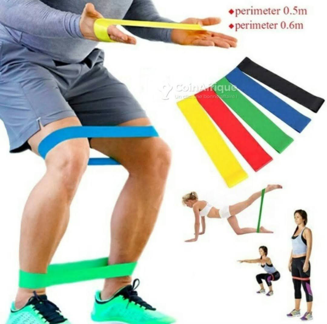 5 Bandes de résistance pour jambes et butt (5 pièces)