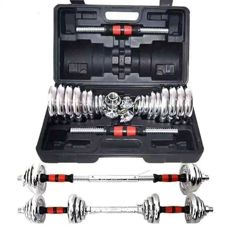 Valise d'altères biceps avec barre en fer - 30kg