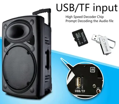 Baffle woofer Bluetooth 12 pouces portable, étanche pour l'extérieur