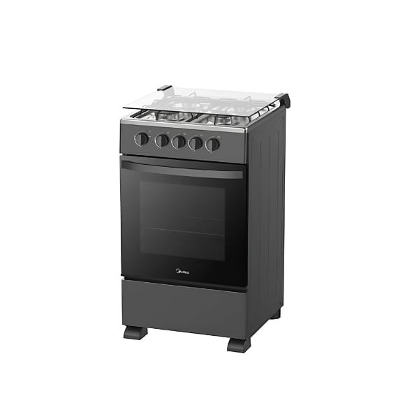 Cuisinière Midea 60x60 4 feux gaz noir 60TMG4G081B