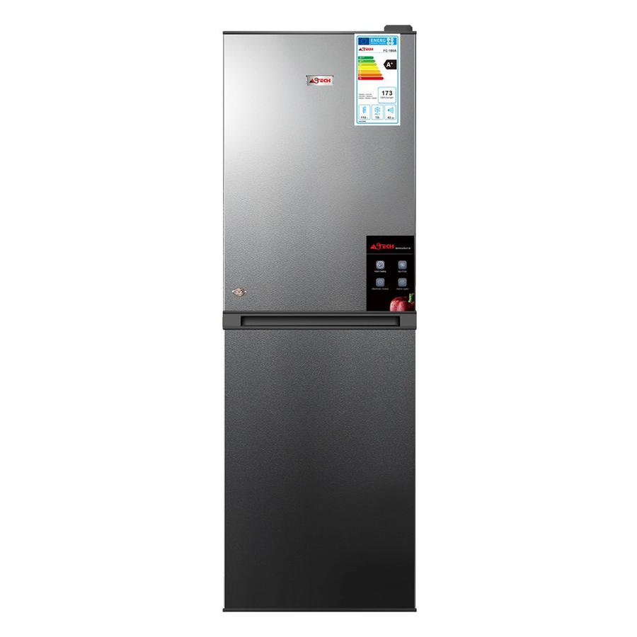 Réfrigérateur Astech combiné 180 litres 3 tiroirs gris FC180S