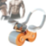 Roue abdominale avec double support de coudeà rebond automatique