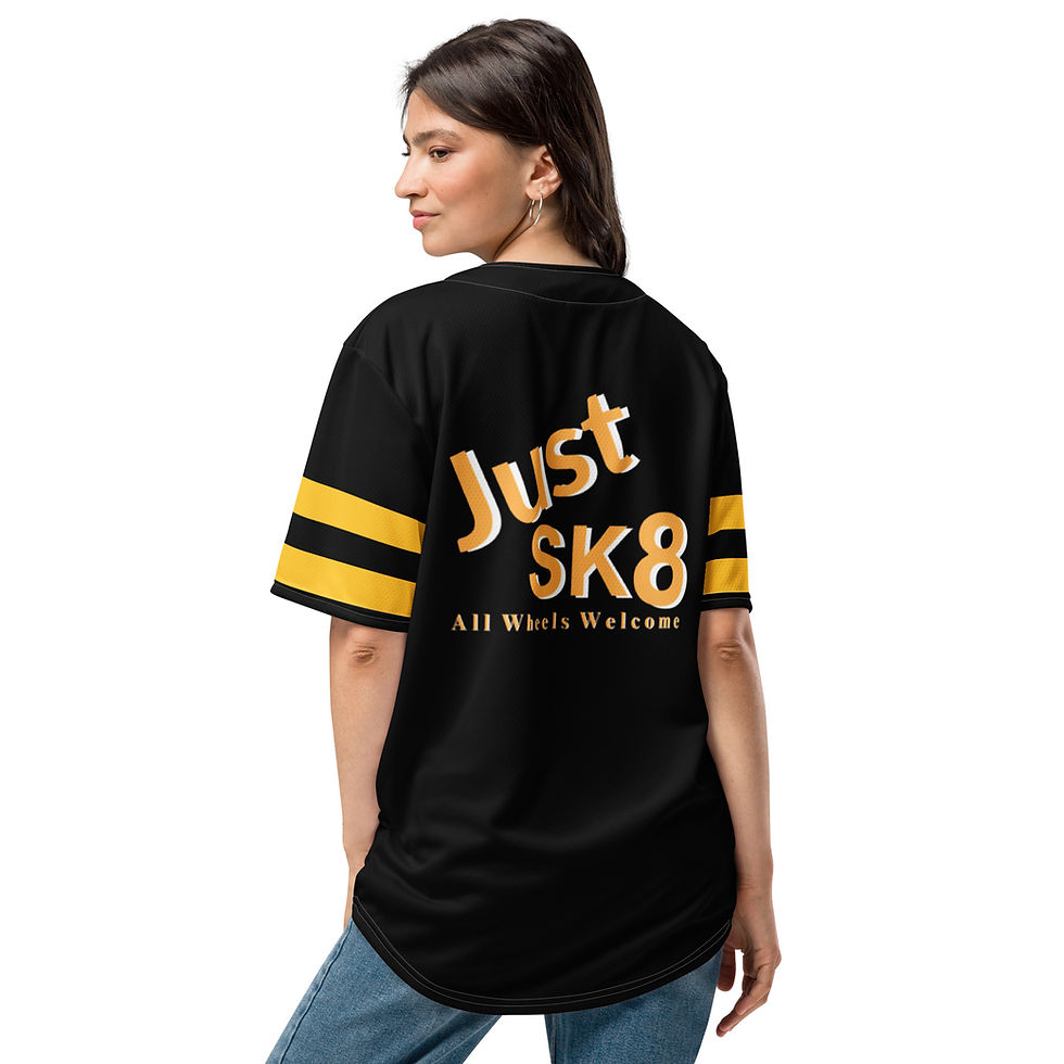 Thumbnail: Just Sk8 Baseball jersey Blk Gld