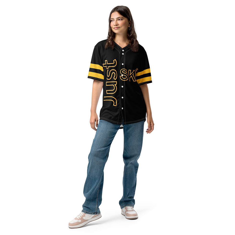 Thumbnail: Just Sk8 Baseball jersey Blk Gld