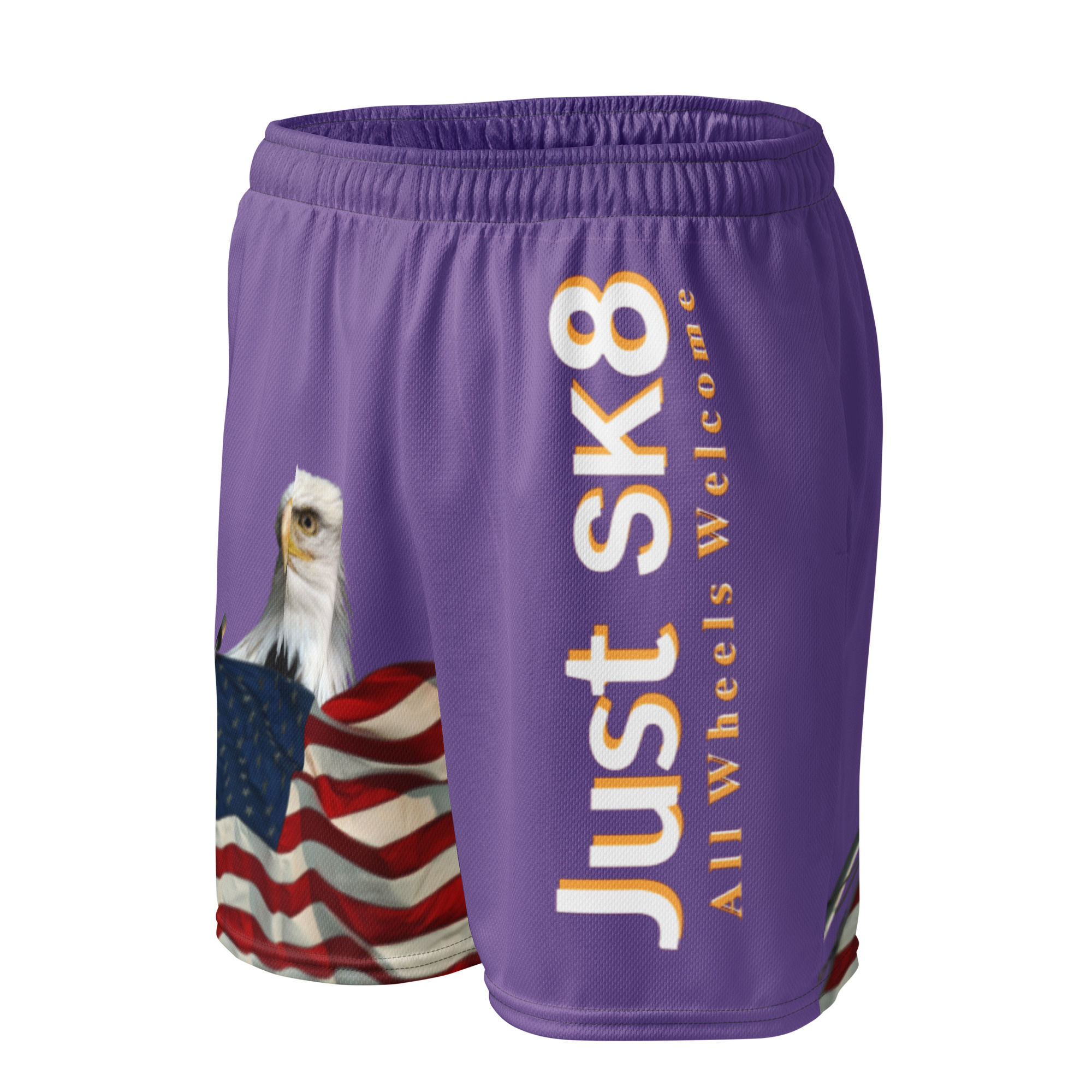 Just Sk8 Unisex mesh shorts Pur Amer2
