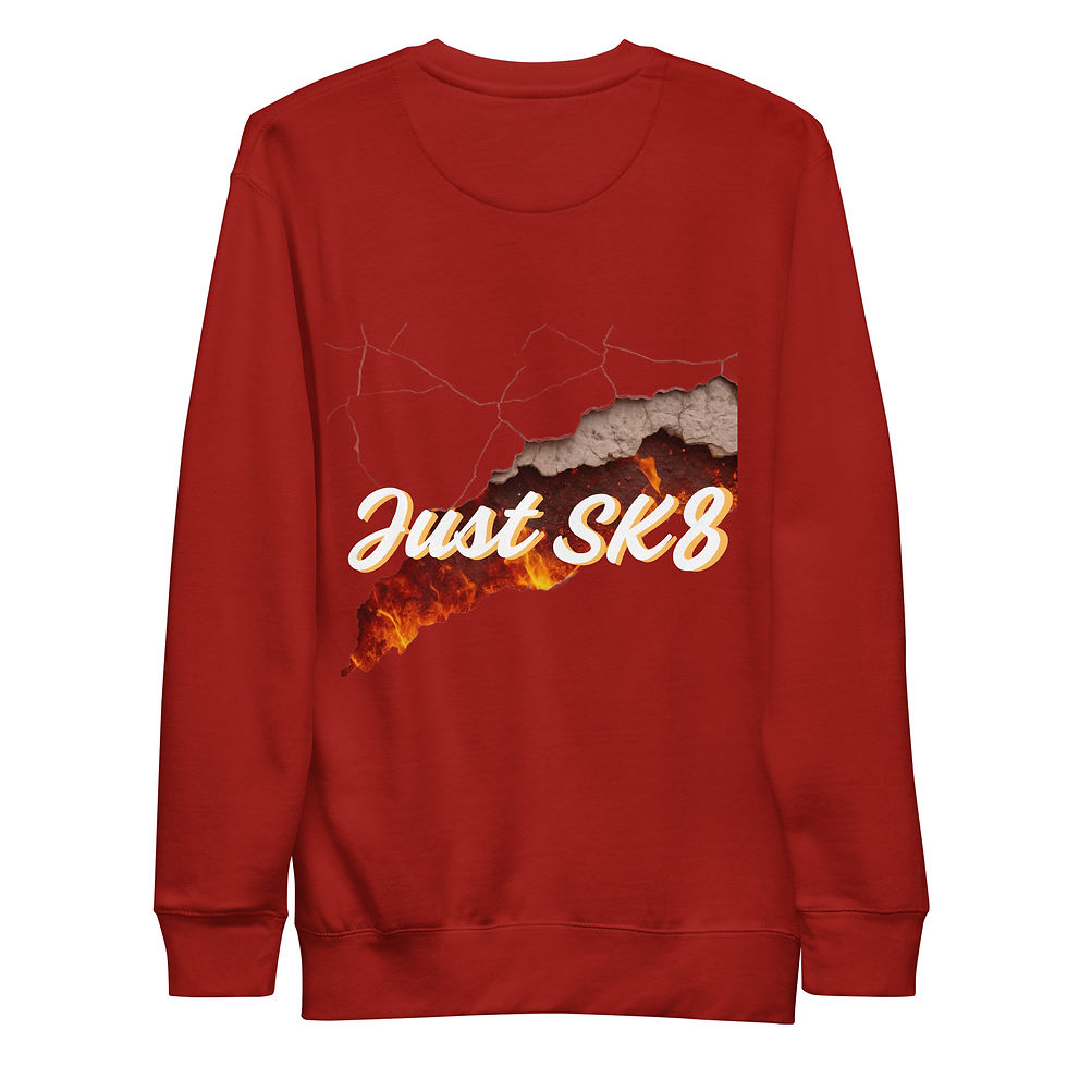 Thumbnail: Just Sk8 Tear Unisex Premium Sweatshirt