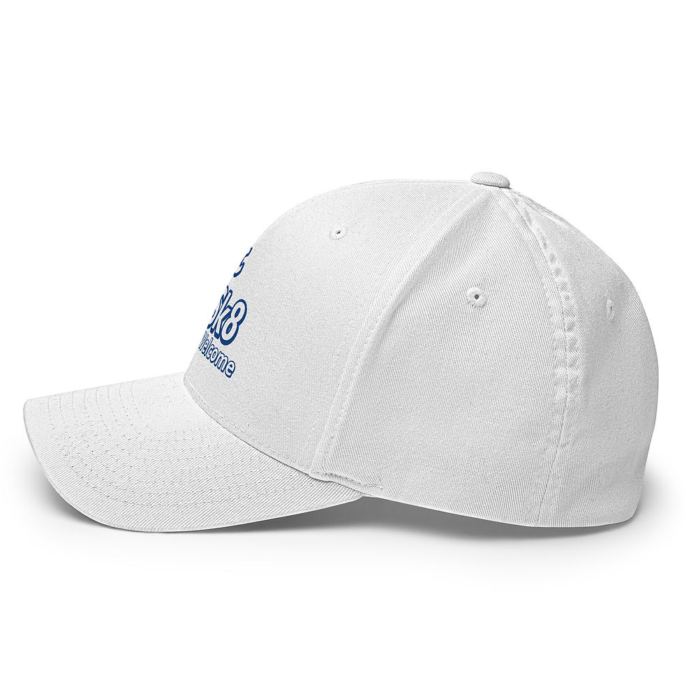 Thumbnail: Just Sk8 Structured Twill Cap Blue and White