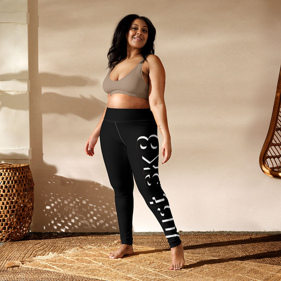 Thumbnail: Just Sk8 Yoga Leggings Blk Wht