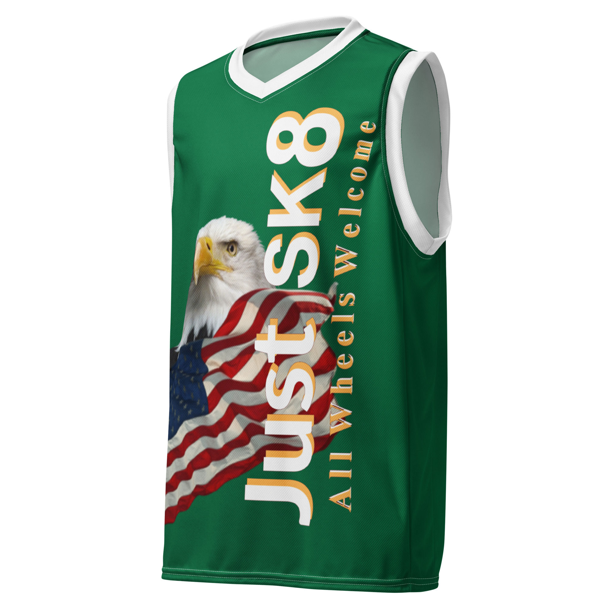 Just Sk8 Recycled unisex basketball jersey Grn Amer
