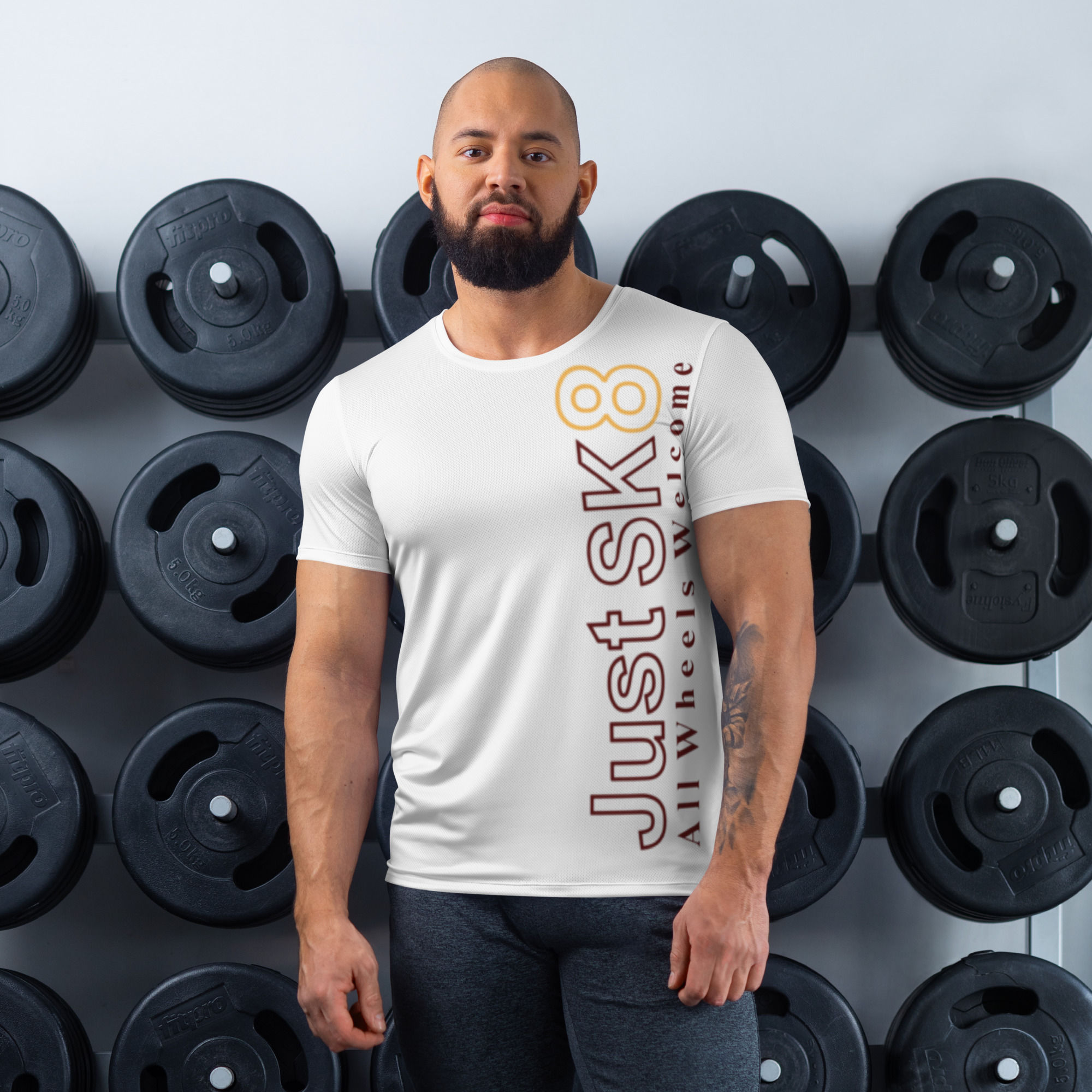 Just Sk8 All-Over Print Men's Athletic T-shirt