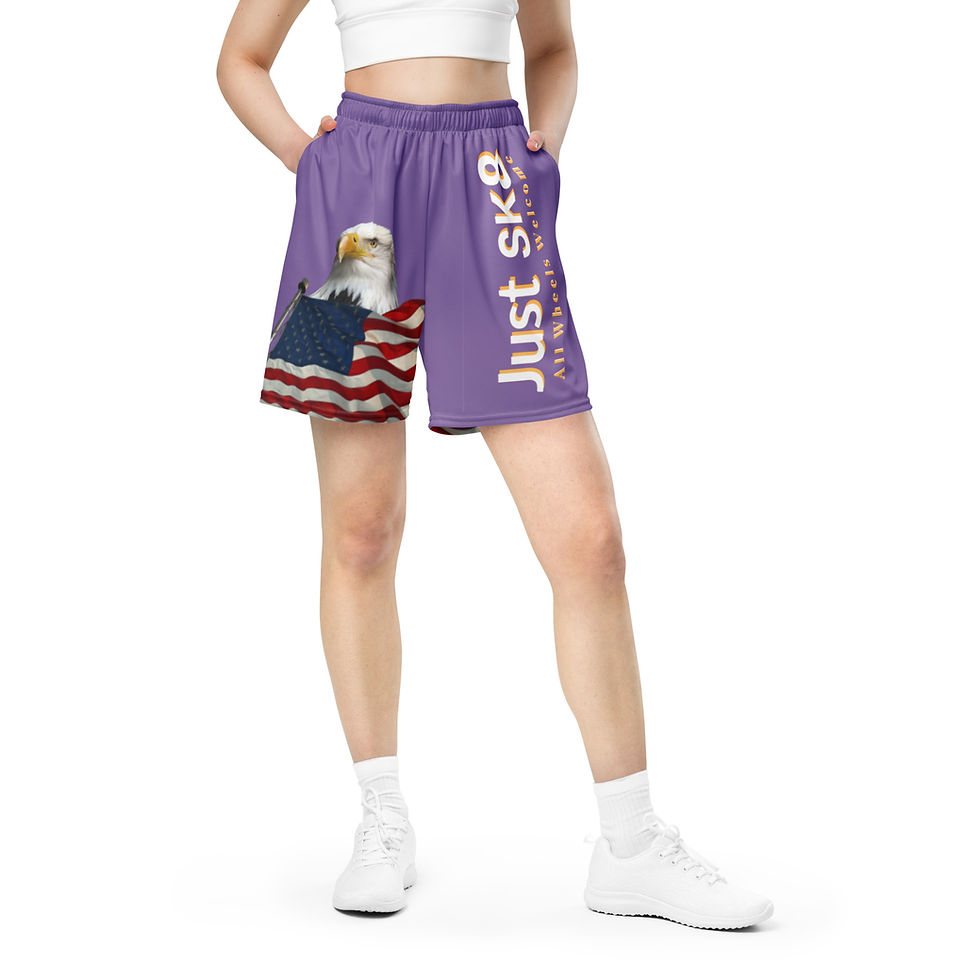 Thumbnail: Just Sk8 Unisex mesh shorts Pur Amer2