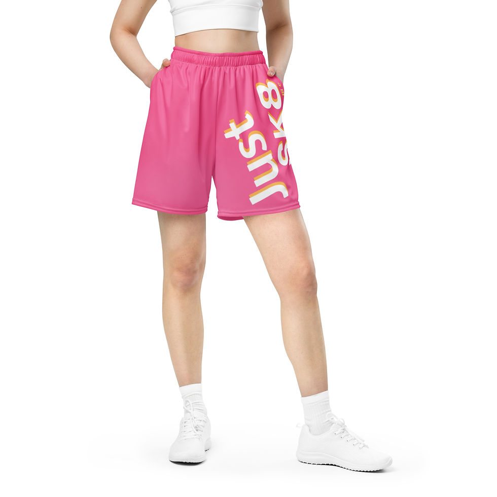 Thumbnail: Just Sk8 Unisex mesh shorts Pink