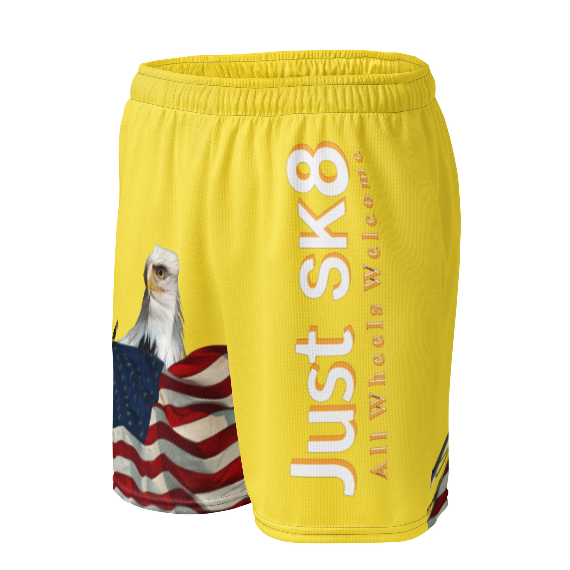 Just Sk8 Unisex mesh shorts Yel Amer2