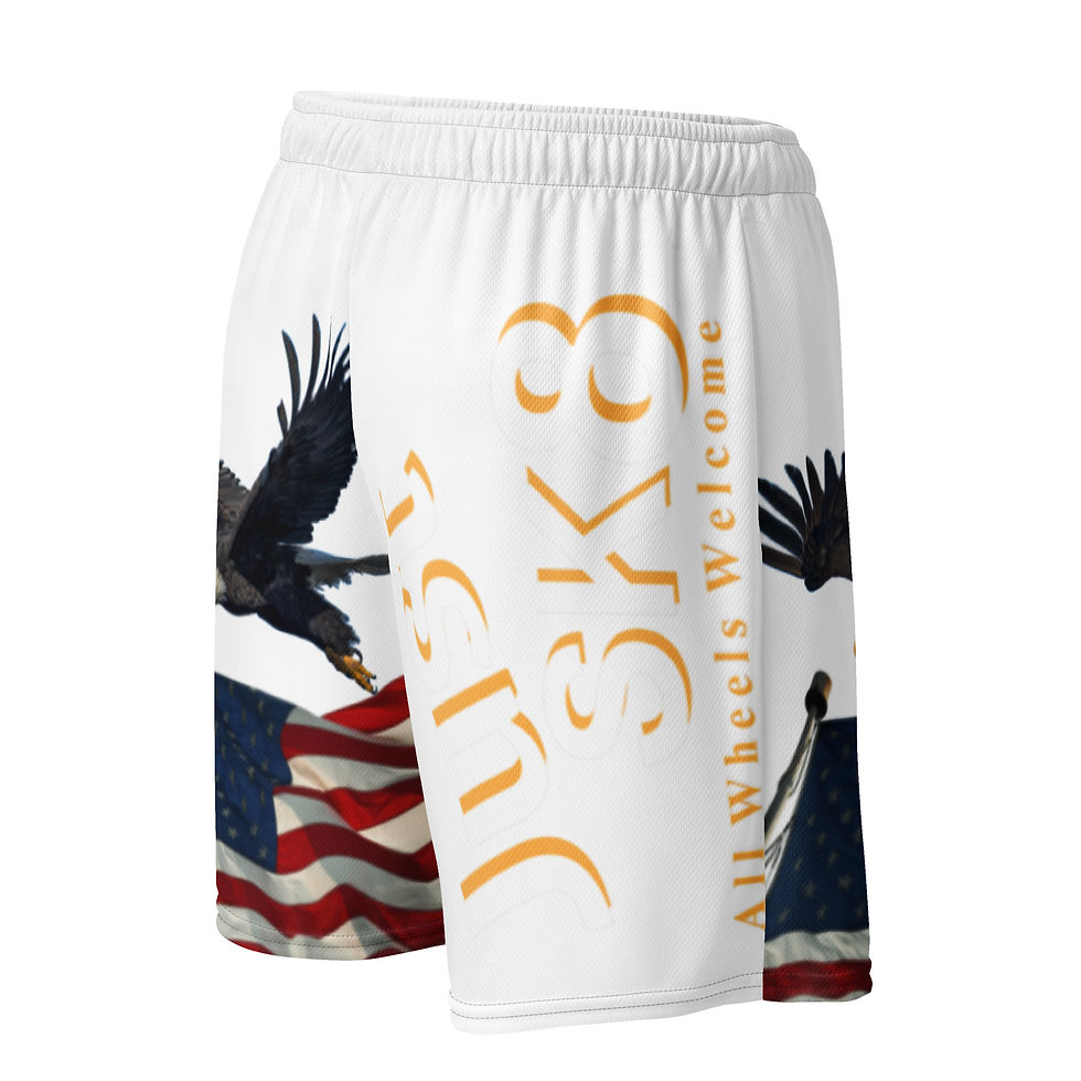 Thumbnail: Just Sk8 Unisex mesh shorts Amer Wht