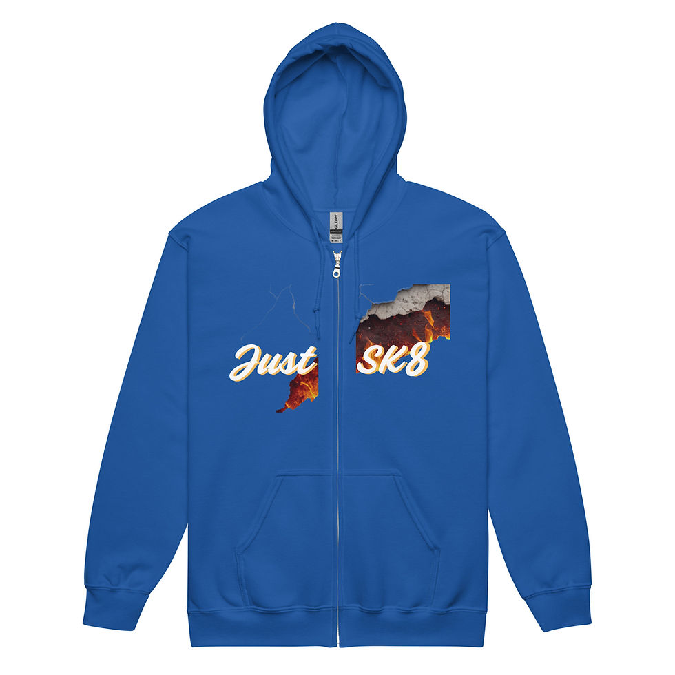 Thumbnail: Just Sk8 Tear Unisex heavy blend zip hoodie