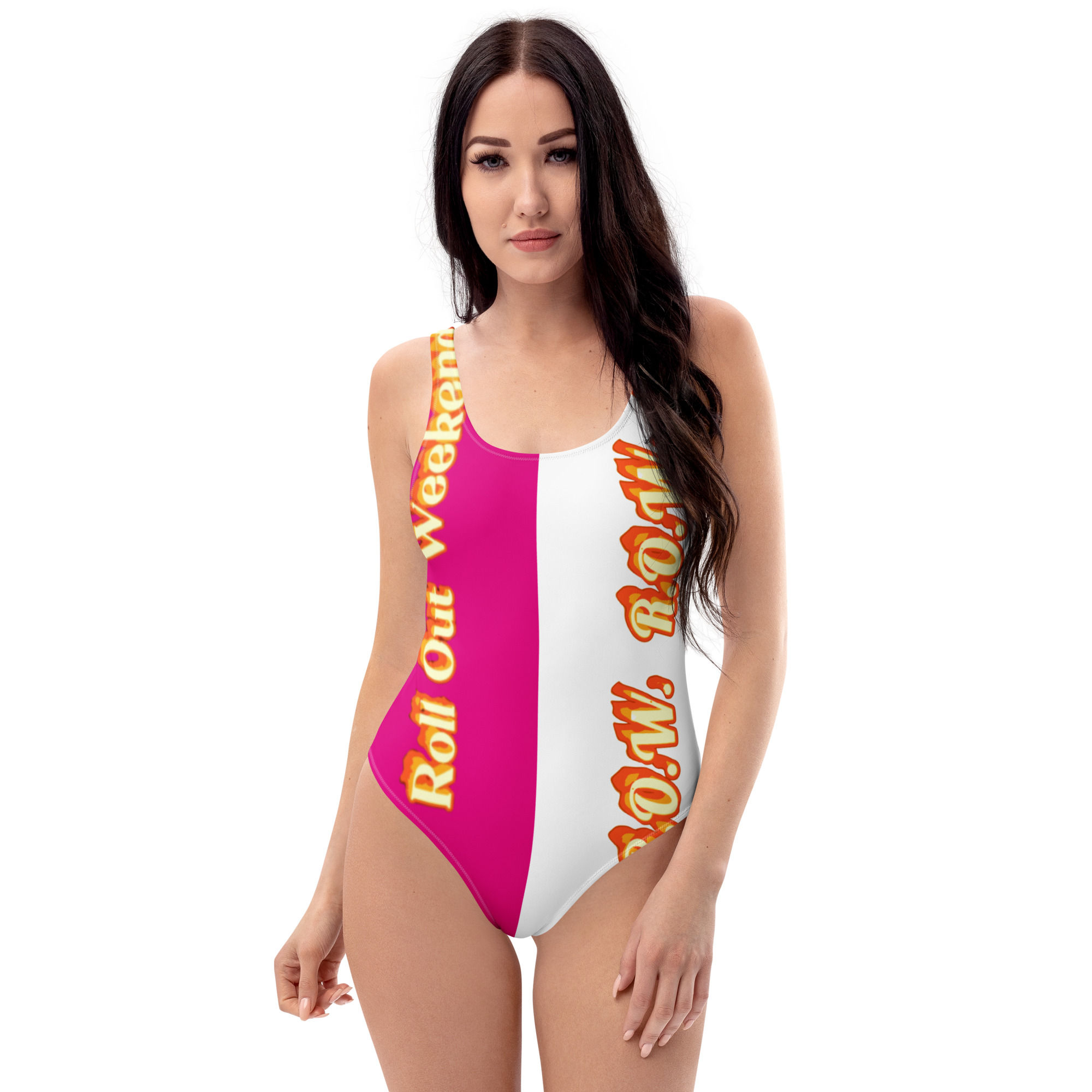 R.O.W. 1st Gen One-Piece Swimsuit Pink Wht