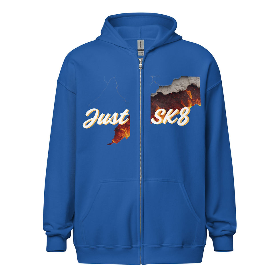 Thumbnail: Just Sk8 Tear Unisex heavy blend zip hoodie