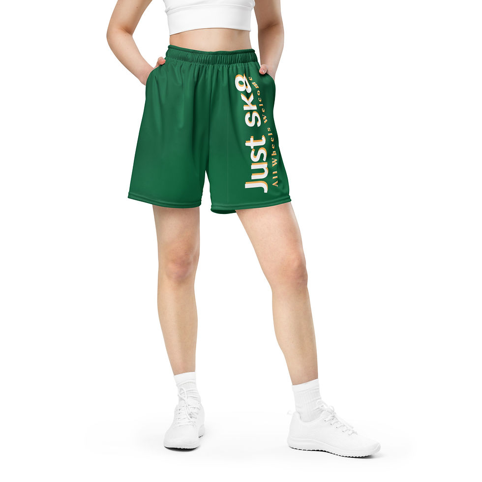 Thumbnail: Just Sk8 Unisex mesh shorts Grn 2