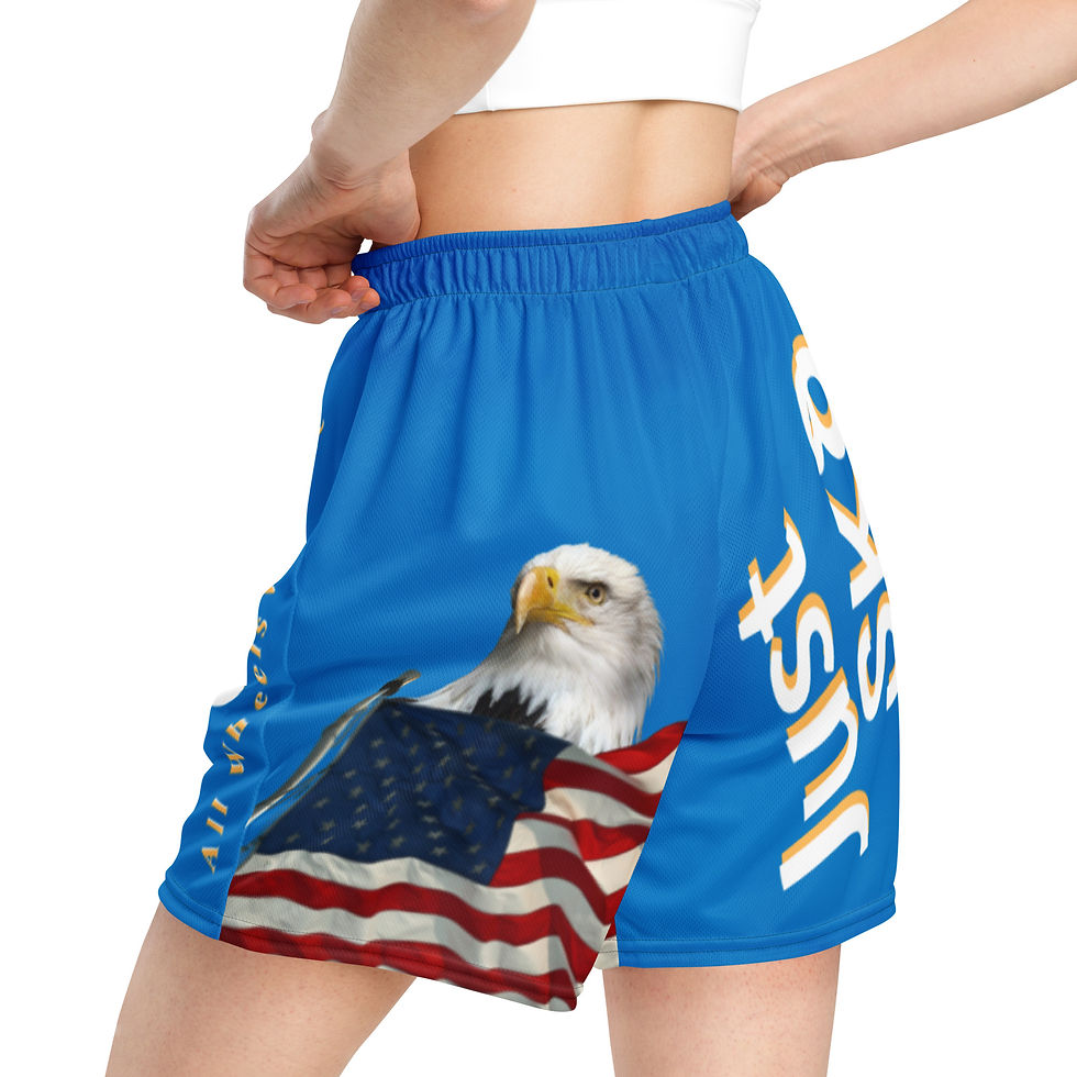 Thumbnail: Just Sk8 Unisex mesh shorts Blu Amer1