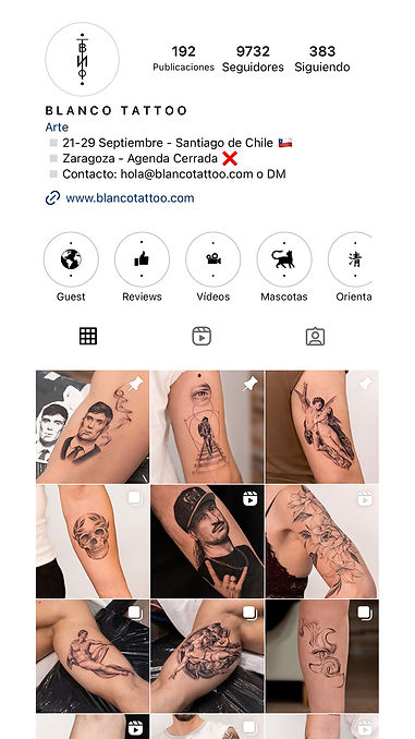 Profile tattoo instagram