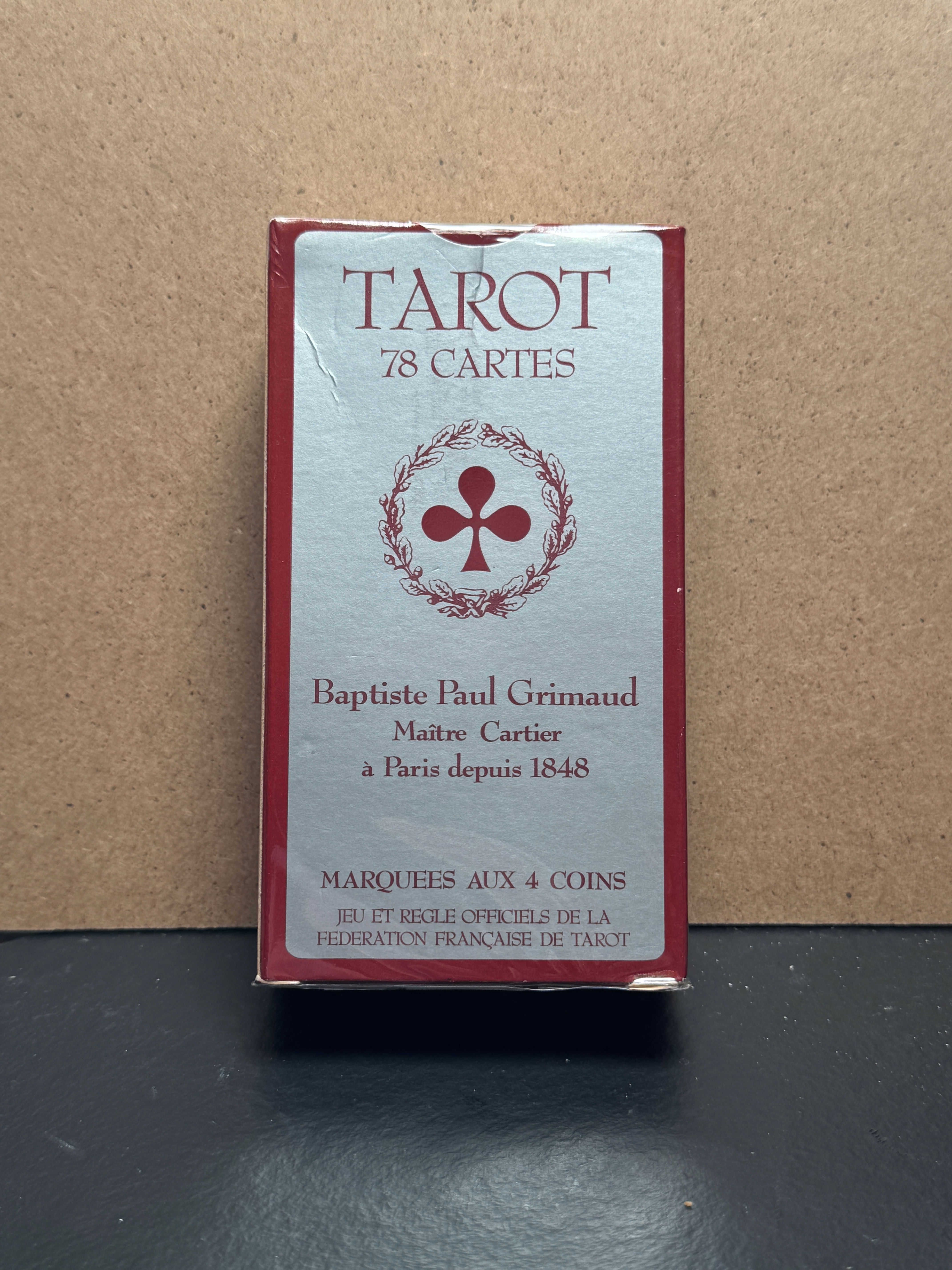 rot de Luxe 78 cartes Grimaud - coffret rouge et argent (1983)