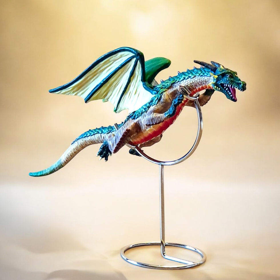 Miniaturbild: Dragon vert sur socle ou à surspendre