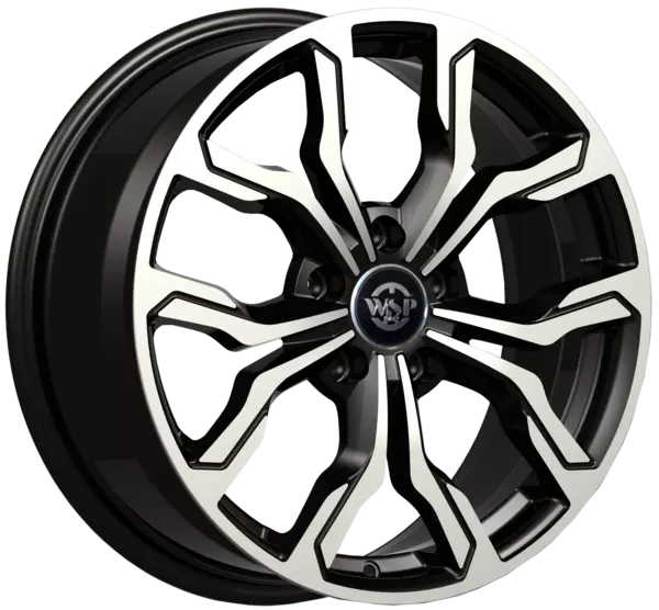 7.5x18 NEW YORK WD002 5X112 48 66.5 GLOSSY BLACK POLISHED