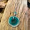 Thumbnail: Teal Glass Wave Pendant